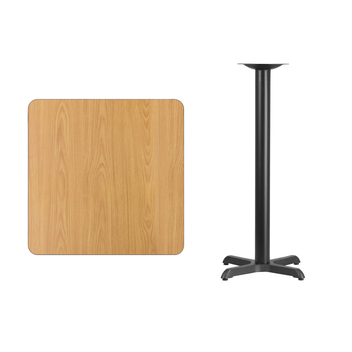 30SQ NA Laminate Table-X-Base