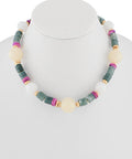 Stone Ball Beaded Necklace