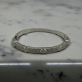 Straight Full-Diamond Bracelet - Silver