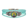 Strong Earth Woman by Leah Dorion, Vegan Leatherette Bracelet indigenous art gift by Leah Dorion Canada