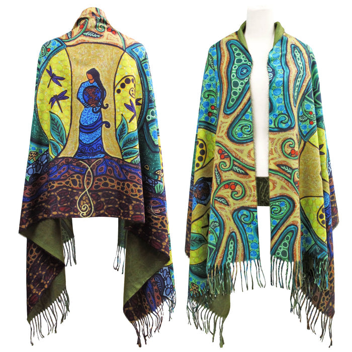 Strong Earth Woman indigenous wall art by Leah Dorion Canada