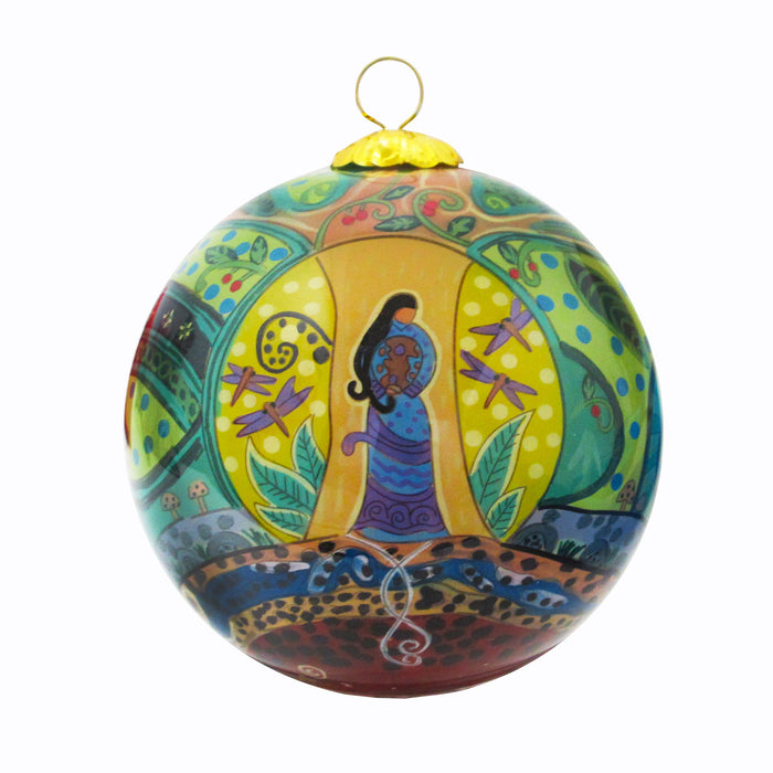 Strong Earth Woman indigenous ornament by Leah Dorion Canada