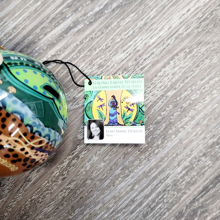 Strong Earth Woman indigenous ornament by Leah Dorion Canada