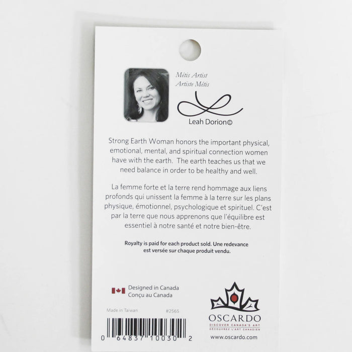 Strong Earth Woman indigenous art gift by Leah Dorion Canada