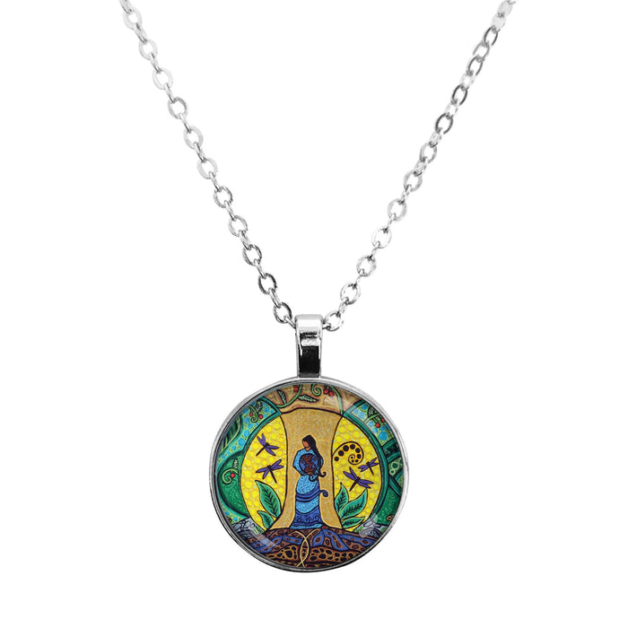 Strong Earth Woman Necklace, Metis artist Leah Dorion