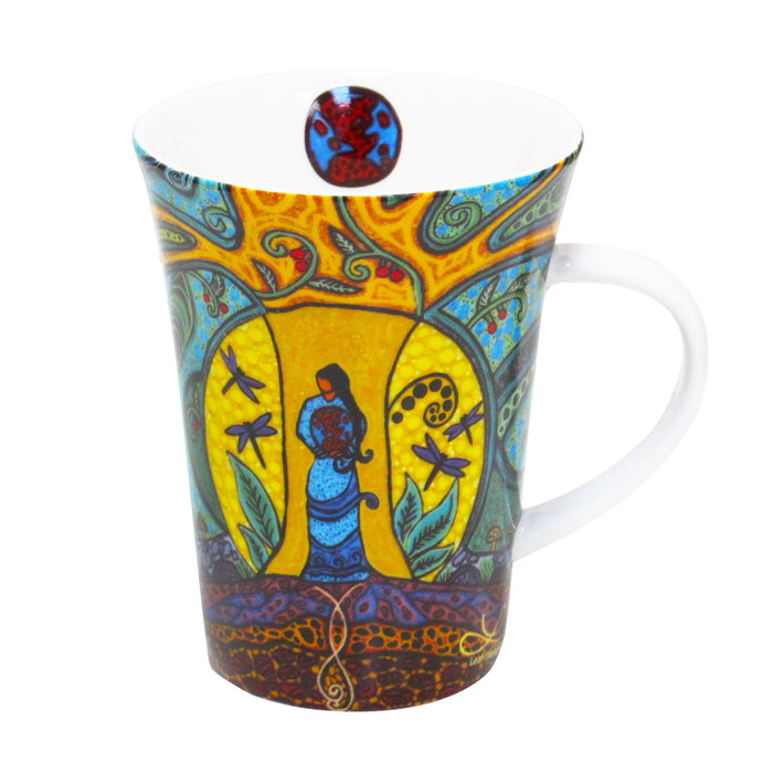 Strong Earth Woman indigenous art mug by Leah Dorion Canada