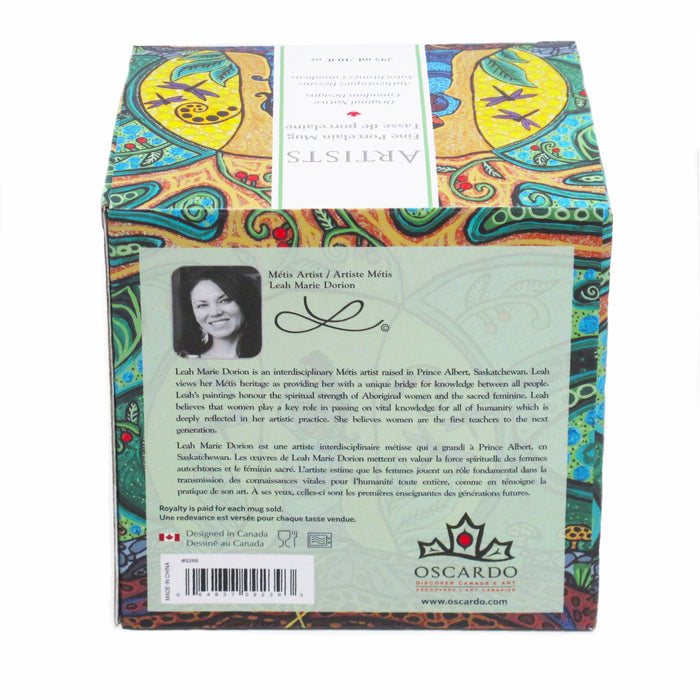 Strong Earth Woman indigenous art mug by Leah Dorion Canada