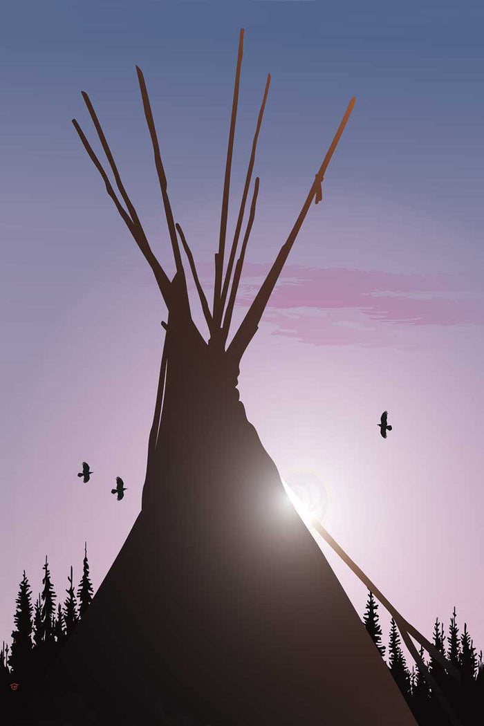 Mark Preston Tee Pee Wall Art | Native Art Canada