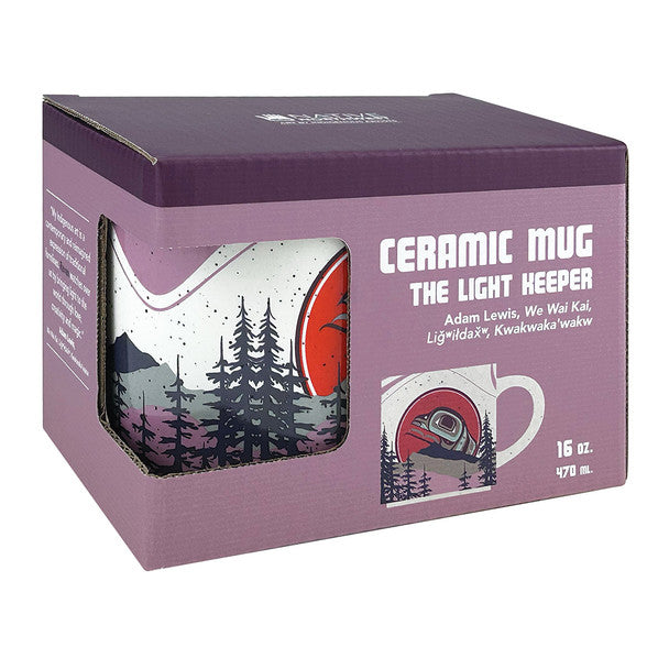 The Light Keeper 16oz indigenous art mug by Adam Lewis Canada