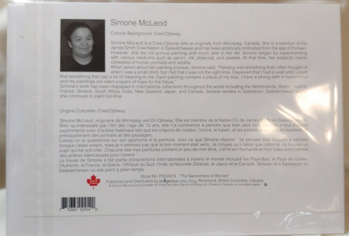 The Sacredness of Women indigenous art gift by Simone McLeod Canada