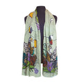 The Seven Teachings by Justine Proulx, Viscose Scarf indigenous art shawl by Justine Proulx Canada