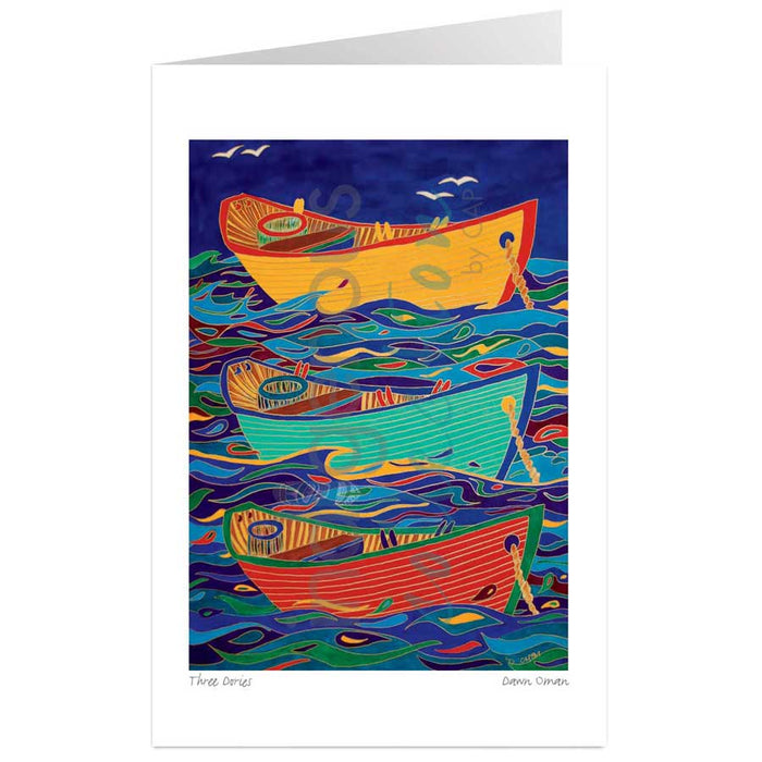 Dawn Oman Three Dories Art Card | Native Art Canada