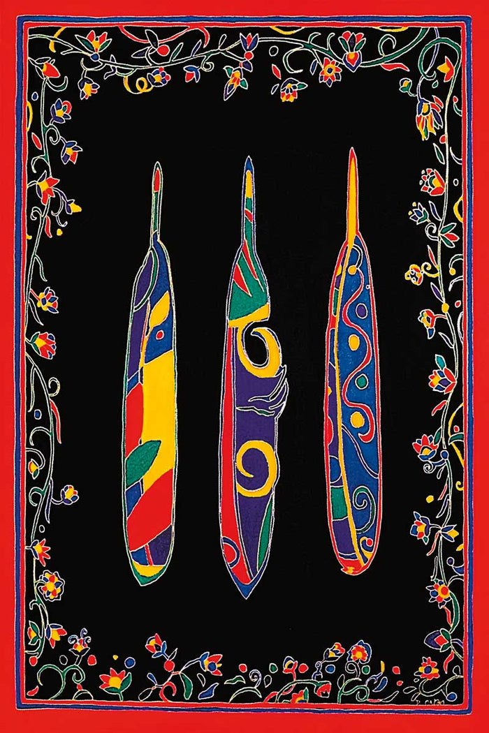 Dawn Oman Three Feathers Wall Art | Native Art Canada