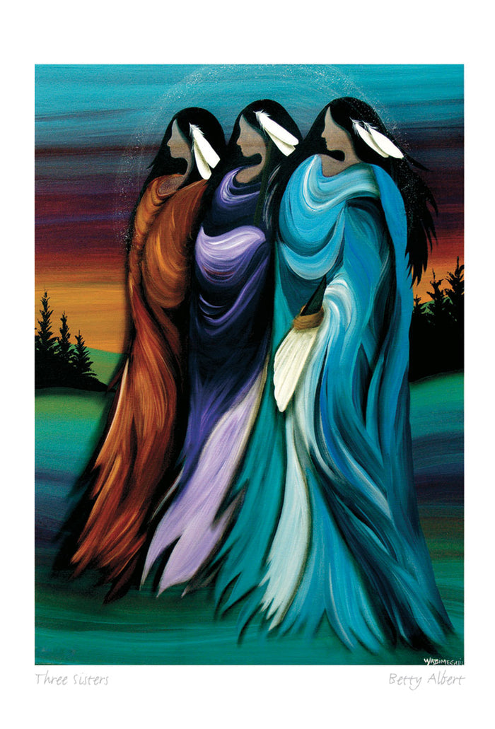 Betty Albert Three Sisters Art Card | Native Art Canada
