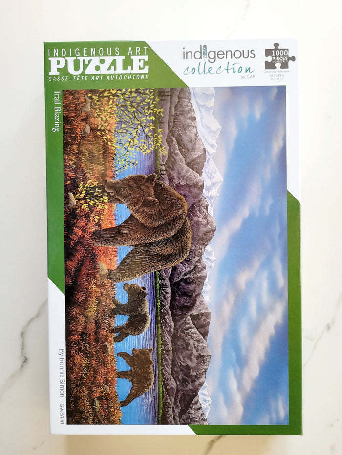 Trail Blazing indigenous puzzle by Ronnie Simon Canada