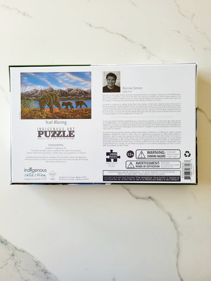 Trail Blazing indigenous puzzle by Ronnie Simon Canada