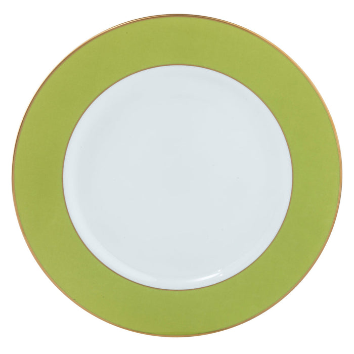 Ultra-White ColorSheen Apple Green Gold Charger Plate