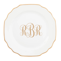 Ultra-White Georgian Gold Bread and Butter Plate - RBR