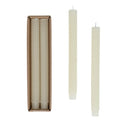 Unscented Cream Hobnail Taper Candles | Set of 2