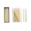 Unscented Ivory Thin Taper Candles in Box