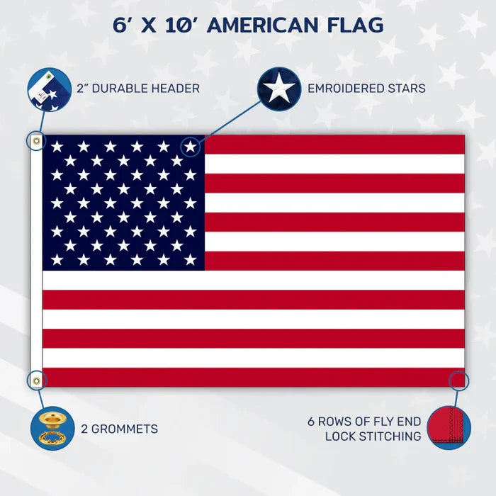 U.S.A. 6' x 10' Polyester Flag