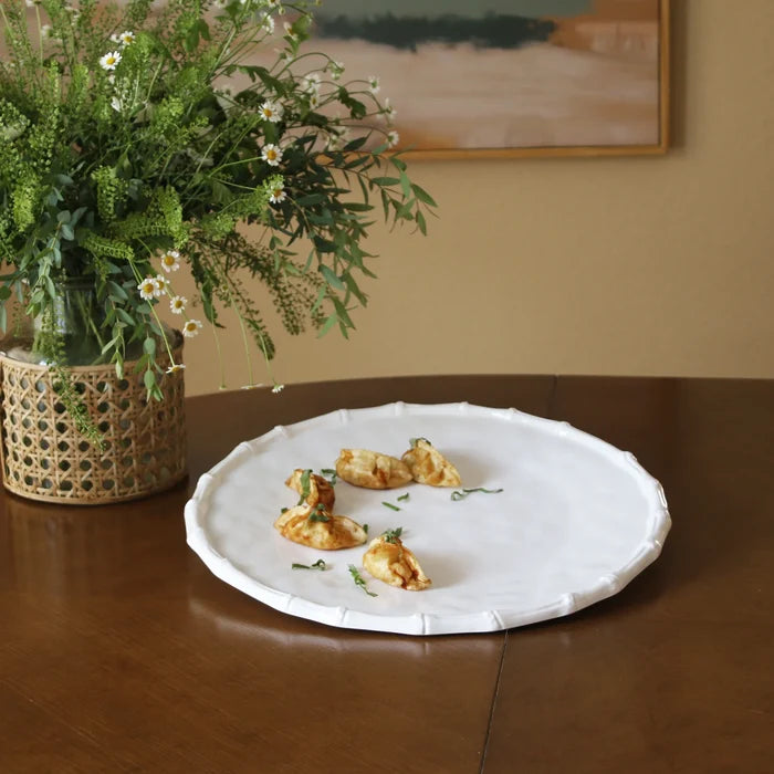 VIDA Bamboo Round Platter (White)