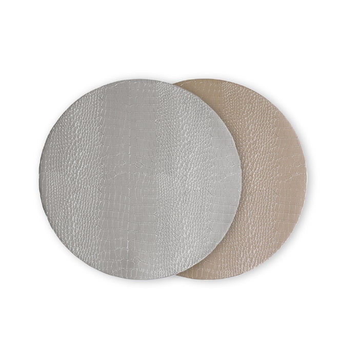 VIDA Croc Reversible 16" Round Placemats | Set of 4