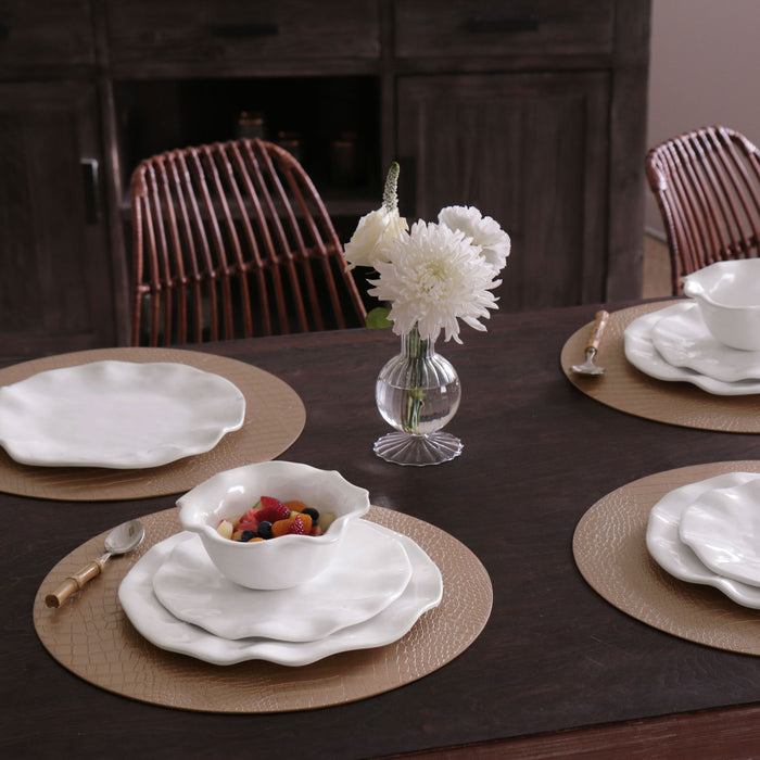 VIDA Croc Reversible 16" Round Placemats | Set of 4