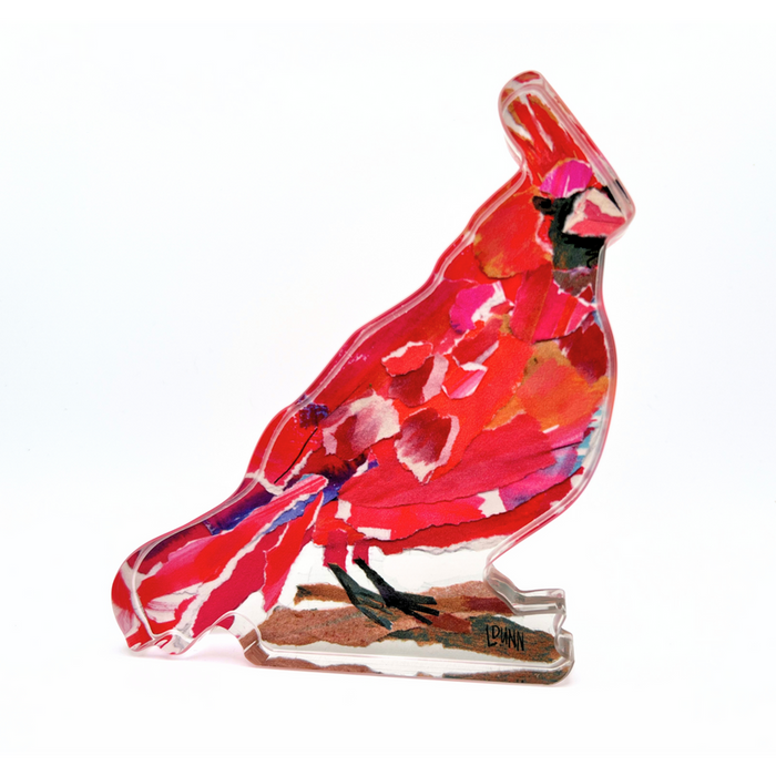 Visiting Cardinal Acrylic Block