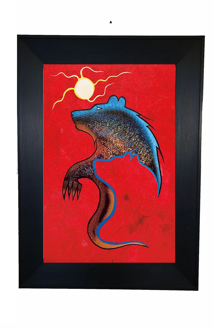 Russel Noganosh Walk With Me Wall Art | Native Art Canada