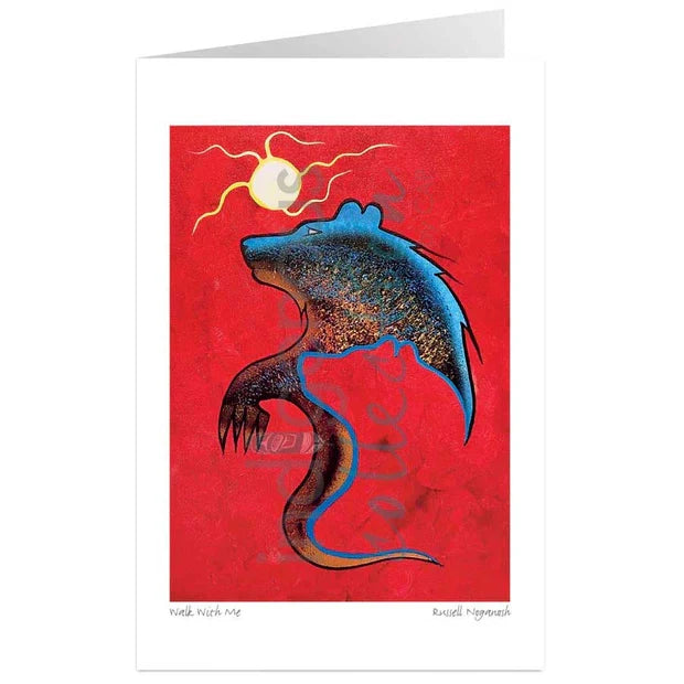 Russel Noganosh Walk With Me Wall Art | Native Art Canada