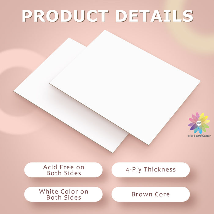 White Backing Board-Pack of 50