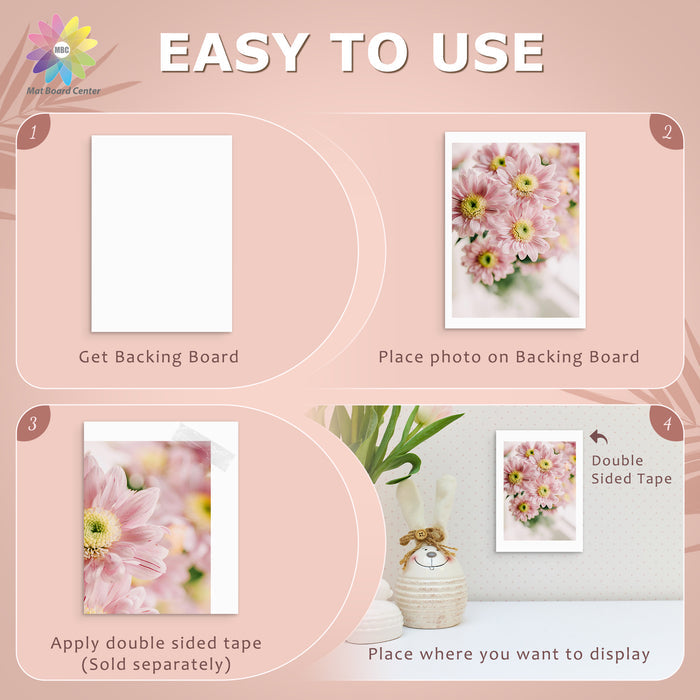 White Backing Board-Pack of 50