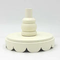 White Scalloped Topper Base