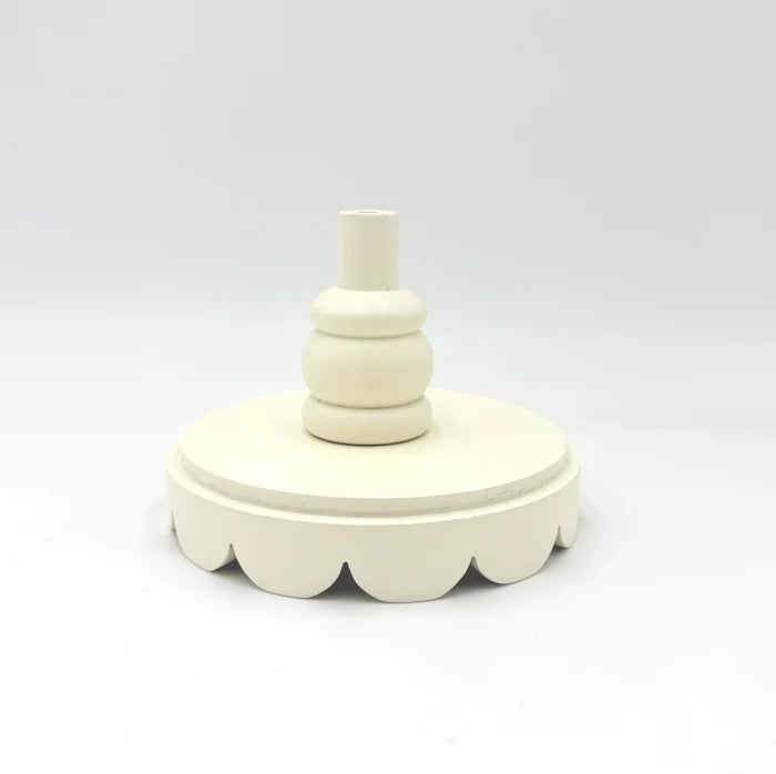 White Scalloped Topper Base
