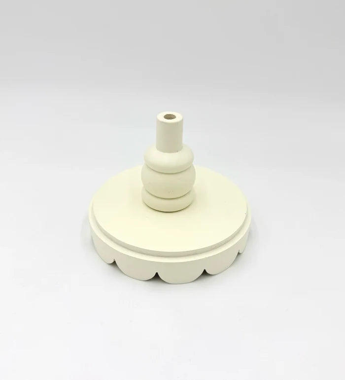 White Scalloped Topper Base