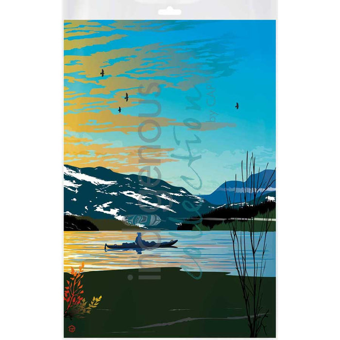 Winter Kayak Bagged Poster