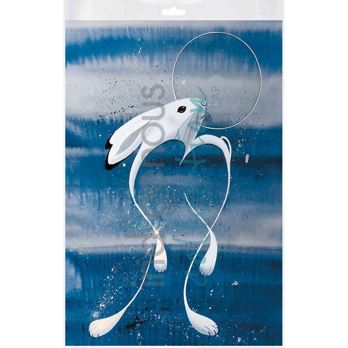 Winter Moon White Hare Bagged Poster