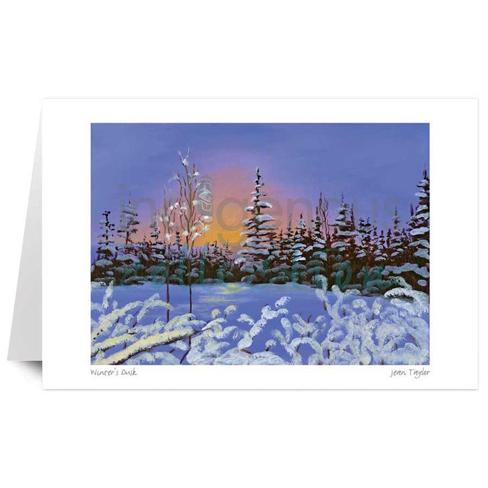 Jean Taylor Winters Dusk Art Card | Native Art Canada