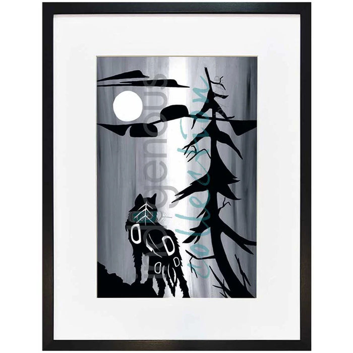Diane Levesque Wolf and Moon Wall Art | Native Art Canada