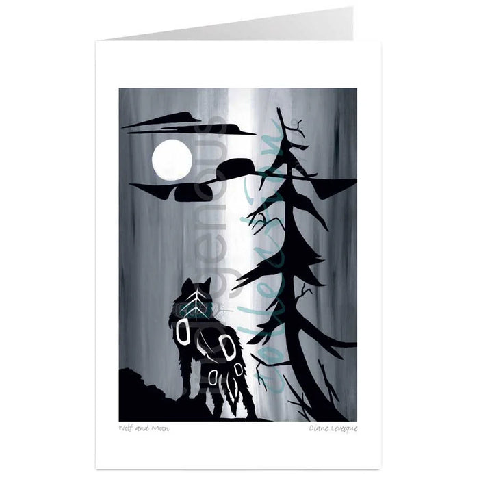 Diane Levesque Wolf and Moon Wall Art | Native Art Canada