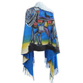 Wolf indigenous art shawl by Jessica Somers Canada