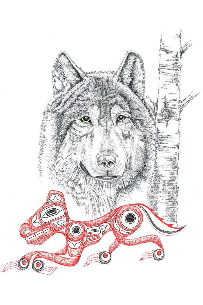 Charles Silverfox Wolf Wall Art | Native Art Canada