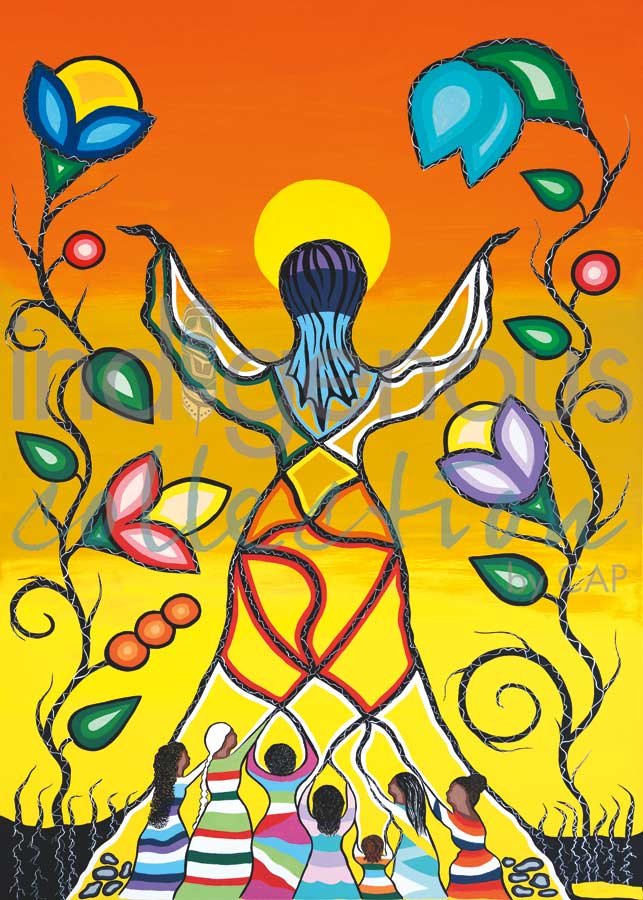 Dawn Chartrand Women Rising with Grandmothers Wall Art | Native Art Canada