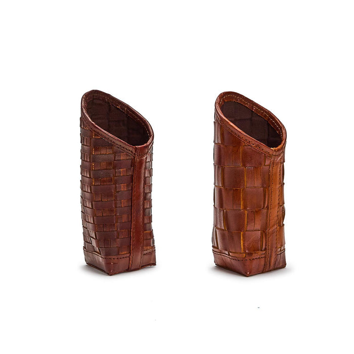 Woven Leather Eyeglass/Accessory Holder