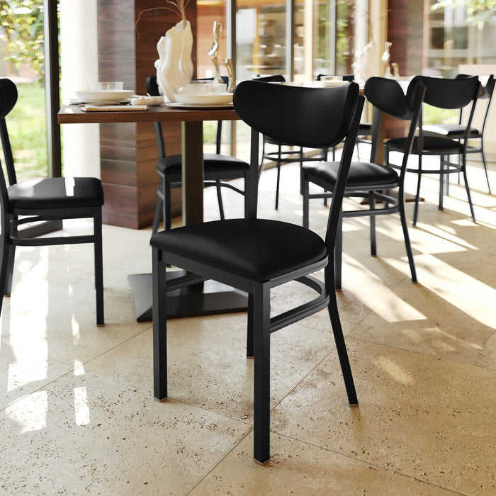 Black Vinyl Back Chair