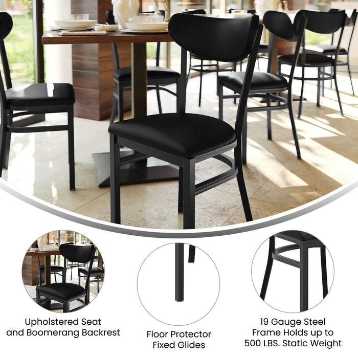Black Vinyl Back Chair