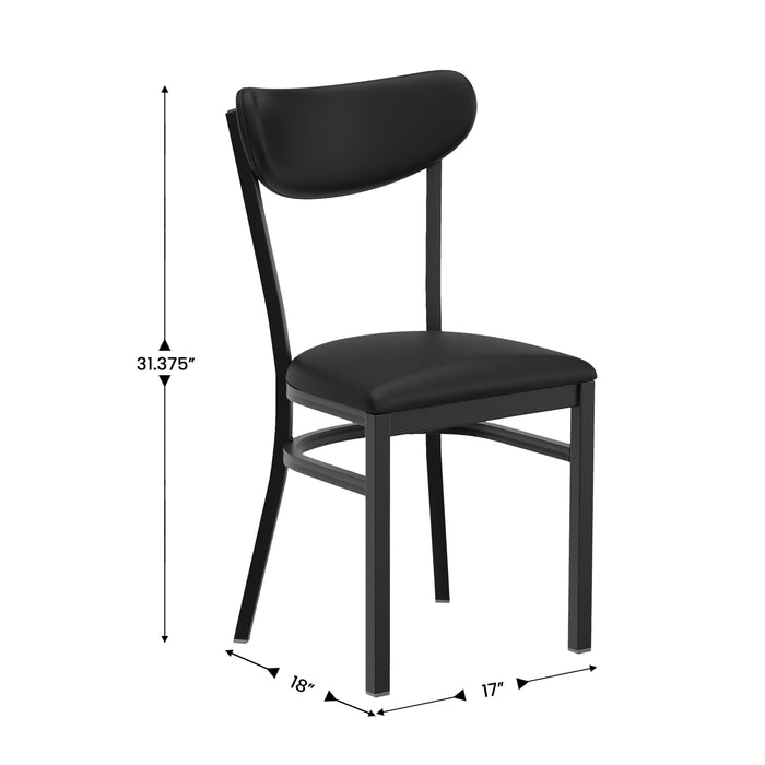 Black Vinyl Back Chair