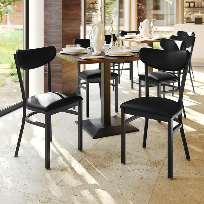 Black Vinyl Back Chair