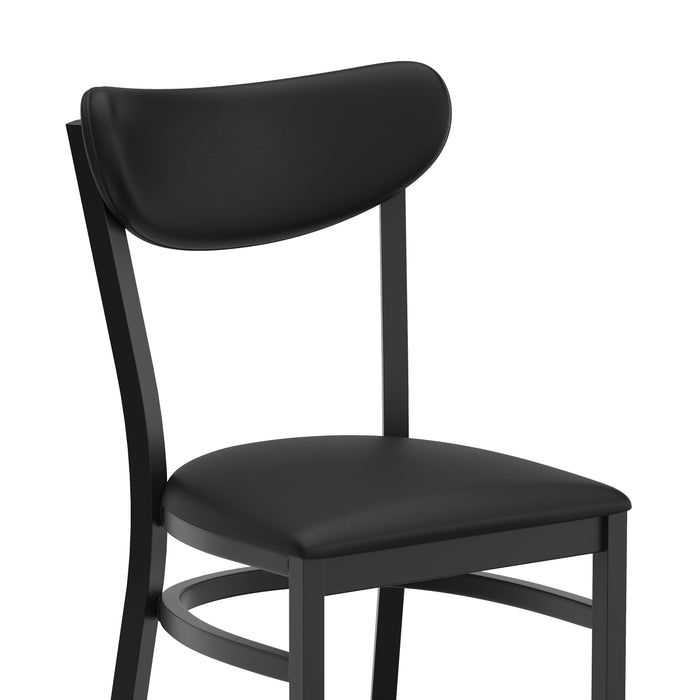 Black Vinyl Back Chair